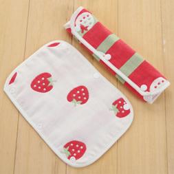 1X  Baby Carrier Strap Cartoon Saliva Towel Soft Cotton Chew