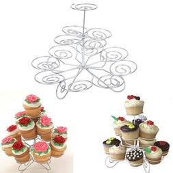 3 Tier Metal Cupcake Stand Holder Tower Wedding Party Desser