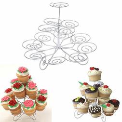 3 Tier Metal Cupcake Stand Holder Tower Wedding Party Desser