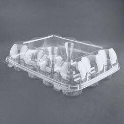 3pcs 12 Cupcake Cake Case Muffin Holder Box Container Carrie
