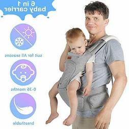 Lictin Baby Carrier 6-in-1 Ergonomic Backpack Carry with Hip
