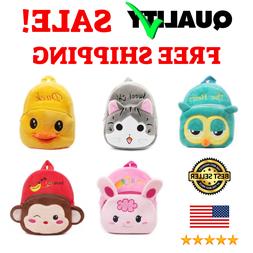 Baby Toddler Kids Animal cartoon plush Backpack Carrier Scho