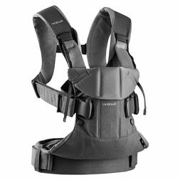 BABYBJ&Ouml;RN New Baby Carrier One, Denim Grey/Dark Grey, Cotto