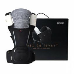Bebamour Baby Carrier with Hip Seat 6 in 1 Ergonomic Black