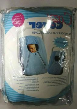 COZY COVER blue reversible INFANT CAR SEAT CARRIER COVER NIB
