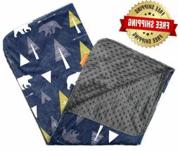 Dear Baby Gear Blanket, BB Bear Adventure on Blue / Grey Min