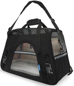 Pet Carrier Soft Sided Puppy Kitten Cat Dog Tote Bag Travel 