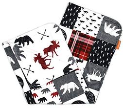 Dear Baby Gear Deluxe Baby Blankets, Custom Minky Print Doub
