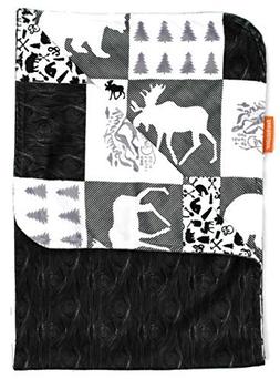 Dear Baby Gear Deluxe Baby Blankets, Minky Print Reversible 