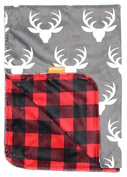 Dear Baby Gear Deluxe Reversible Baby Blankets, Custom Minky