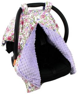 Dear Baby Gear Deluxe Car Seat Canopy, Cotton Floral Pink an