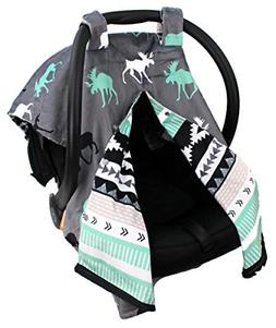 Dear Baby Gear Deluxe Car Seat Canopy, Reversible Custom Min