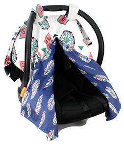 Dear Baby Gear Deluxe Car Seat Canopy, Custom Minky Print, R
