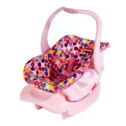 Doll Toy Car Seat Pink Dot Carrier 5-point Harness Adjustabl