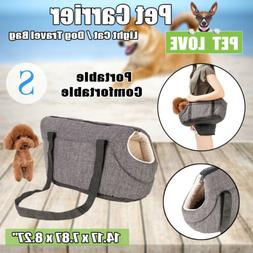 Gray Small Pet Carrier Purse Dog Cat Travel Bag Puppy Outdoo