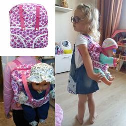 Kids Backpack Schoolbag & Doll Carrier Bag for 18" American 