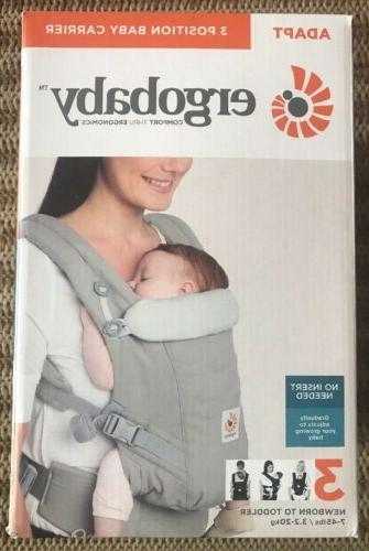 ergobaby Adapt 3 Position Baby Carrier Pearl Grey Newborn to