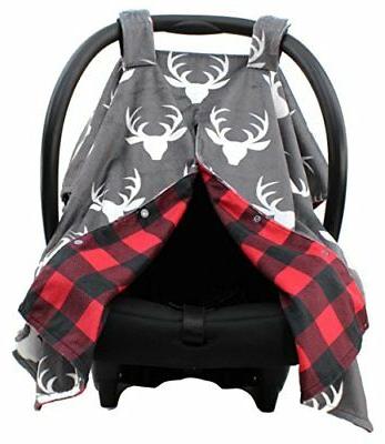 Dear Baby Gear Deluxe Reversible Car Seat Canopy, Custom Min