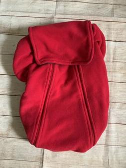 Land&rsquo;s End Baby Fleece Carseat Infant Carrier Cover Red