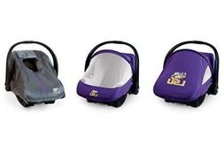 NCAA LSU Tigers Infant Car Seat Carrier Cover Combo Pack Sun
