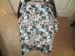 NEW - WINTER Jungle Animals Print Handmade  Baby Car Seat Ca
