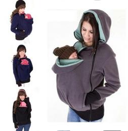 New Women Maternity Baby Carrier Hoodie Kangaroo Jacket Outw