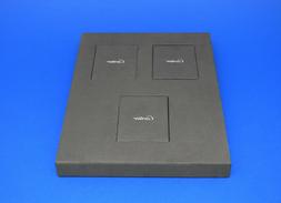 ORIGINAL CARTIER TRIPLE BROWN VELVET WATCH HOLDER DISPLAY ST
