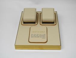 ORIGINAL CARTIER TRIPLE GOLD FINISH METAL WATCH DISPLAY BRAN