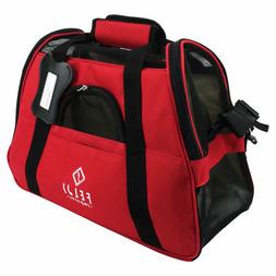Pet Carrier Cat Dog Airline Approved Fleece Bag Small Red Bl