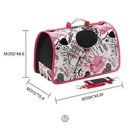 Pet Carrier Soft Sided Cat Dog Comfort Multicolored Carrier 