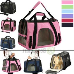 Pet Carrier Soft Sided Large Cat/Dog Comfort Travel Bag Mesh