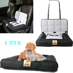 Pet Cushion Car Seat Belt Booster Travel Carrier Folding for