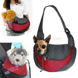 Pet Sling Bag Shoulder Carrier Dog Bag Pouch Mesh Travel Pou