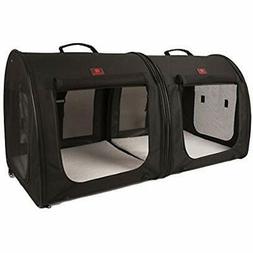 & Travel Products Pets Fabric Portable 2-in-1 Double Black F