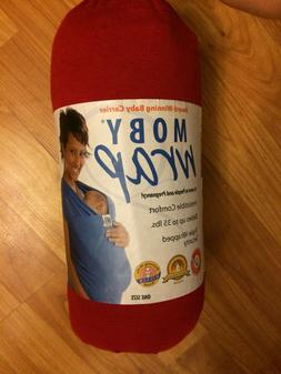 Moby Wrap Red Color Knit Baby Carrier One SIZE up to 35 lbs 