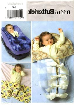 Butterick Sewing Pattern Baby Fleece WRAP BUNTING CARRIER CO