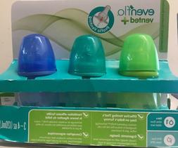 Evenflo Vented + 4 oz Baby Bottles Colored  - New
